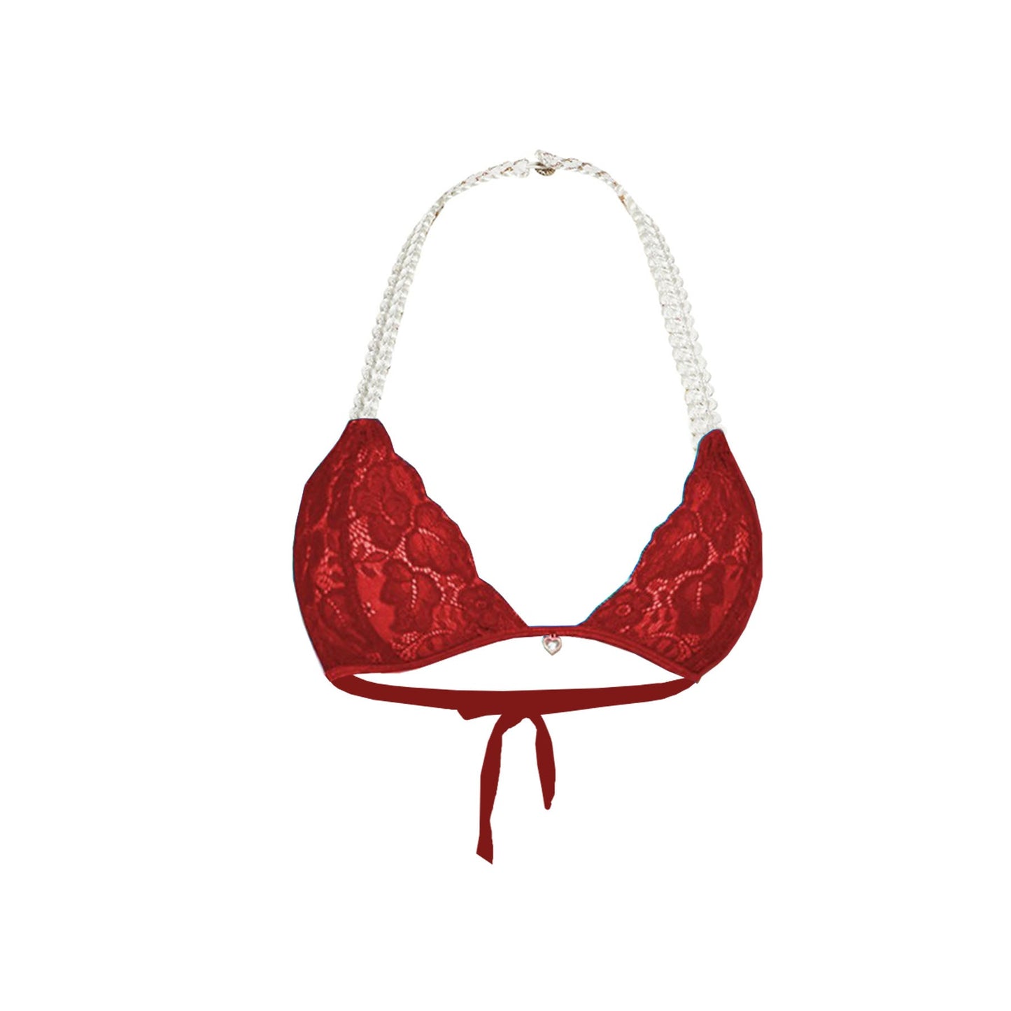 Kamuk Life LACEY WHITE PEARL RED LINGERIE SET - Intimacy HubLingerieKamuk Life