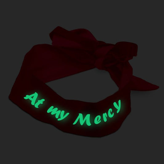 At My Mercy Glow In The Dark Eye Mask & Adjustable Satin Blindfold - Intimacy HubgiftKamuk Life