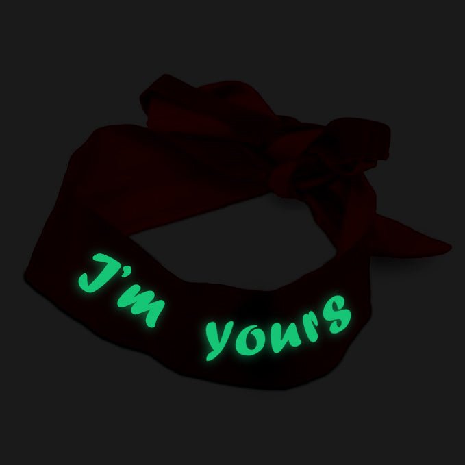 I'm Yours Glow In The Dark Satin Eye Mask & Adjustable Satin Blindfold - Intimacy HubGift SetKamuk Life