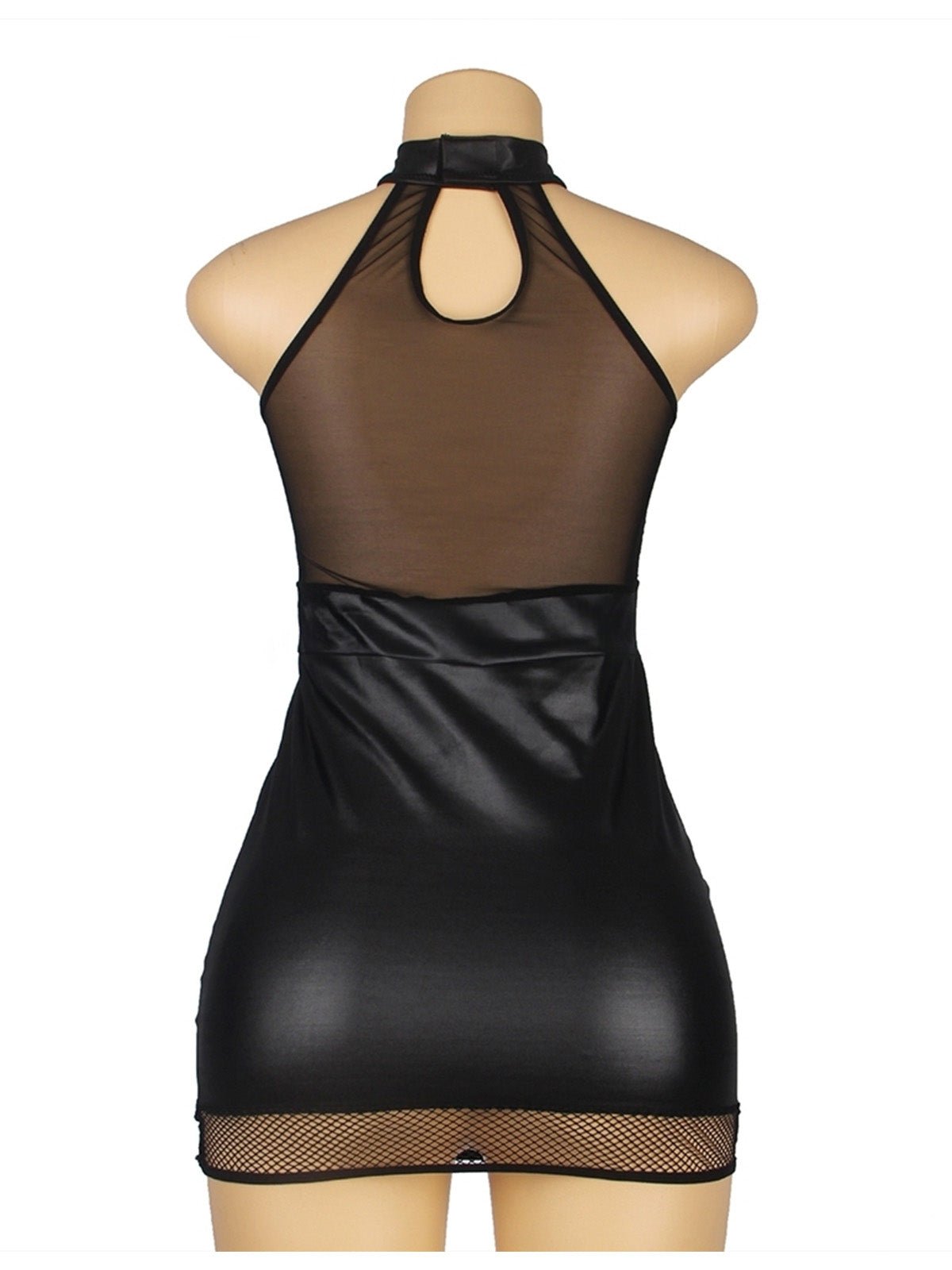 Kamuk Life Black Faux Leather Party Dress - Intimacy HubParty DressKamuk Life