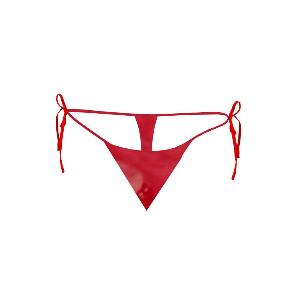 Kamuk Life Fiery Red Halter Micro Bikini Set - Made with Luxe Latex - Intimacy HubLingerieKamuk Life