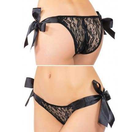 Kamuk Life Lace - Up Black Transparent Panty - Intimacy HubLingerieKamuk Life