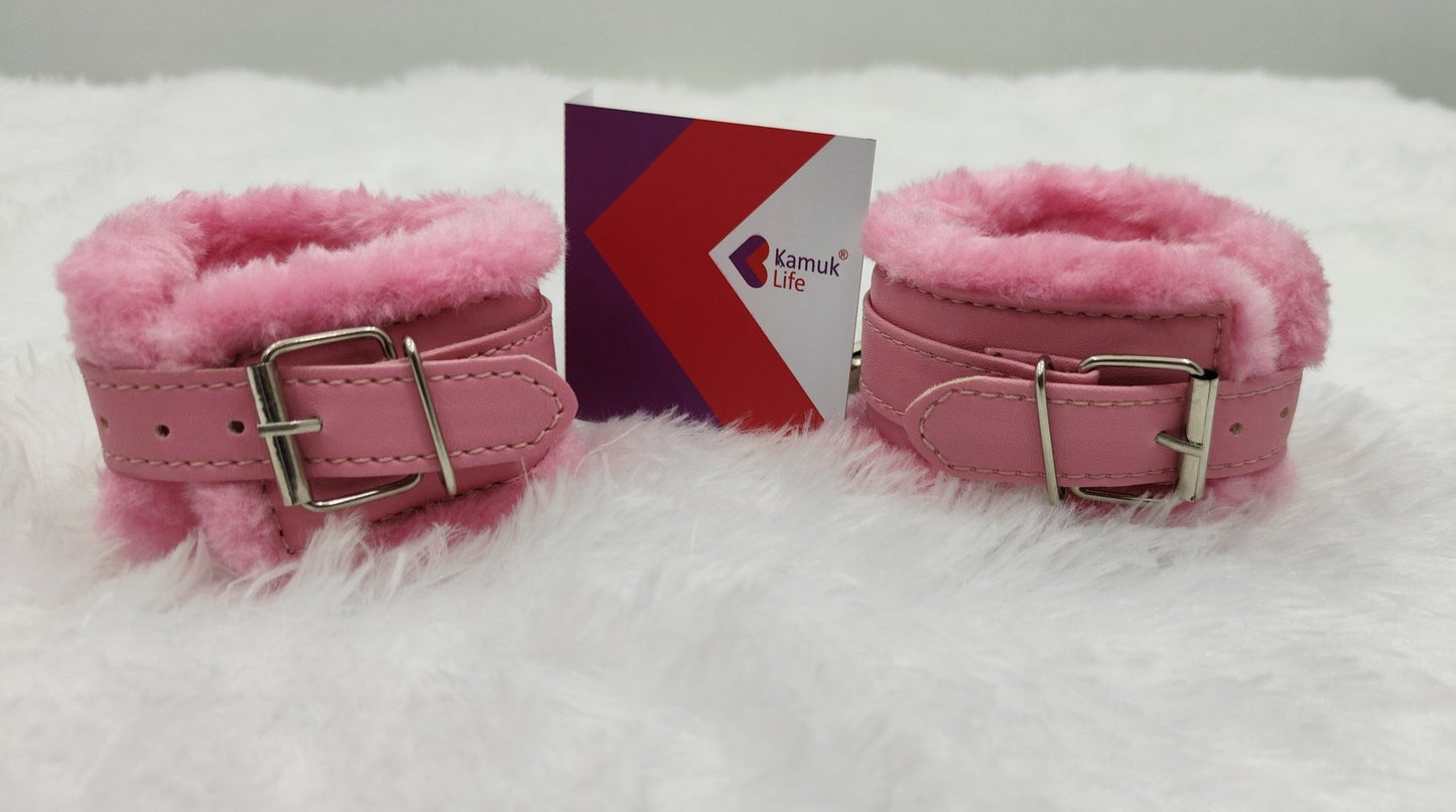 Kamuk Life Pink Leather cuff Adjustable Size with Fur Lining - Intimacy HubKamuk Life