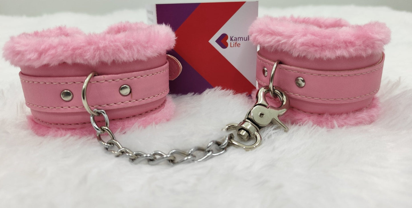 Kamuk Life Pink Leather cuff Adjustable Size with Fur Lining - Intimacy HubKamuk Life