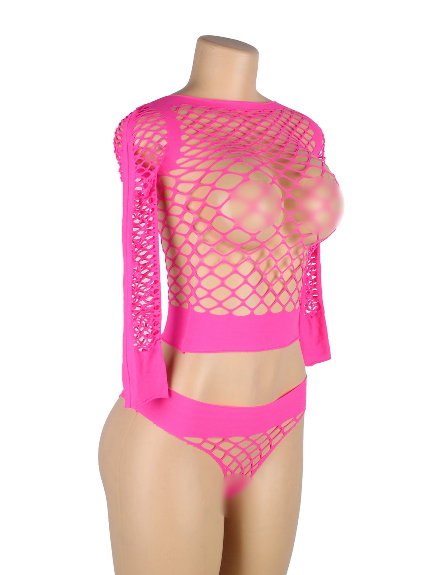 Kamuk Life Pink Long Sleeve Two - piece Bodystocking - Intimacy Hubbody stockingKamuk Life