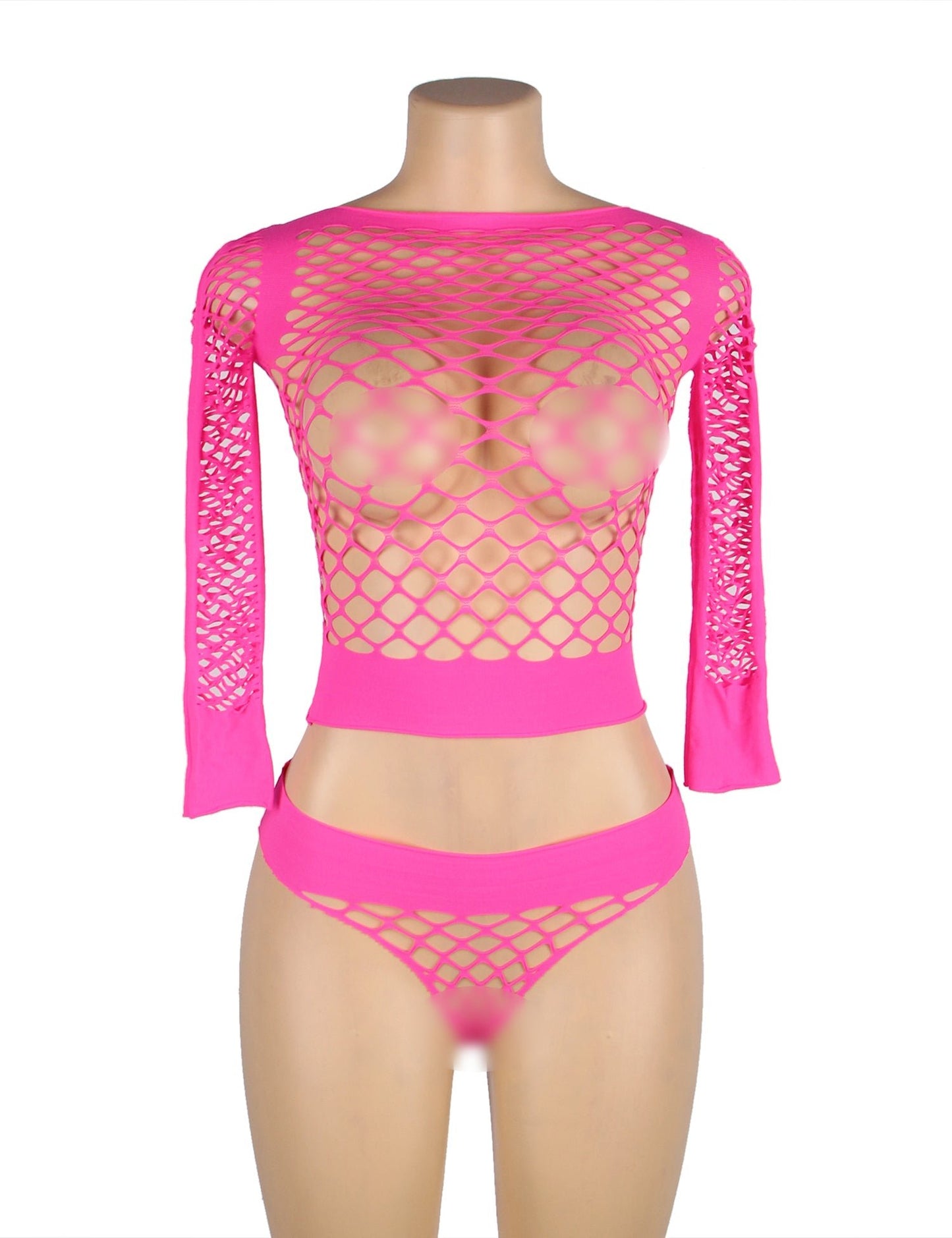 Kamuk Life Pink Long Sleeve Two - piece Bodystocking - Intimacy Hubbody stockingKamuk Life