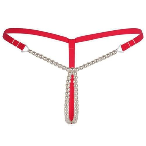 Kamuk Life Red Thong with Delicate Pearl Beading - Intimacy HubThongs, G stringKamuk Life