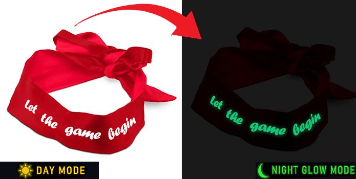 Let the Game Begin Glow In The Dark Eye Mask & Adjustable Satin Blindfold - Intimacy HubGiftKamuk Life